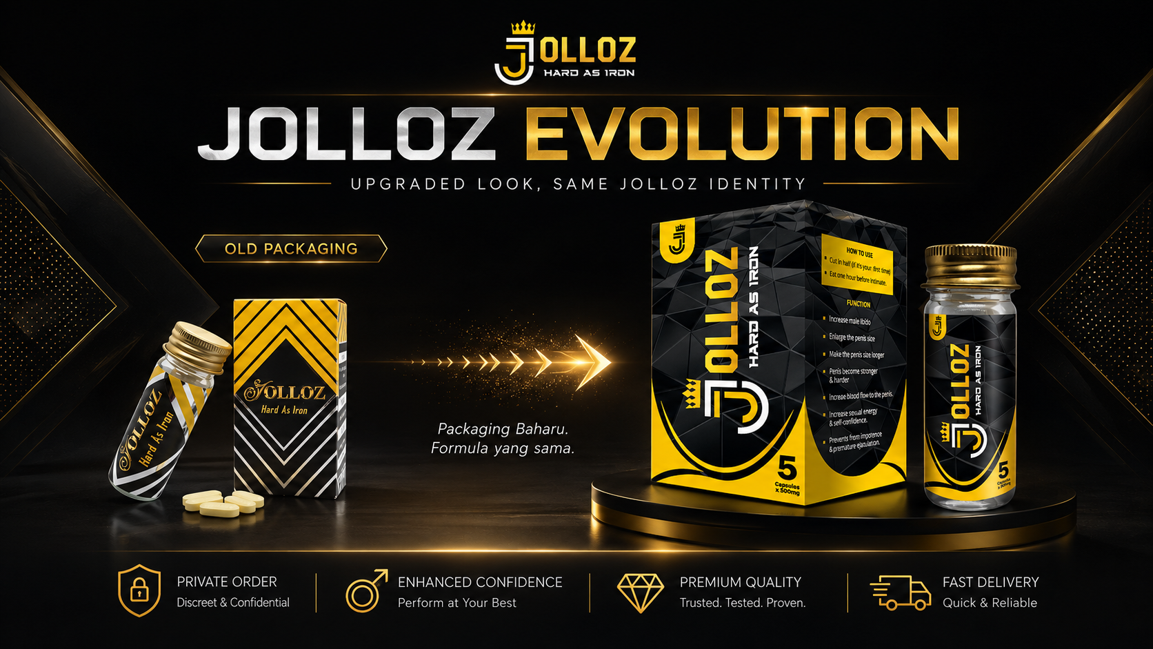 JOLLOZ Evolution — old packaging to new packaging