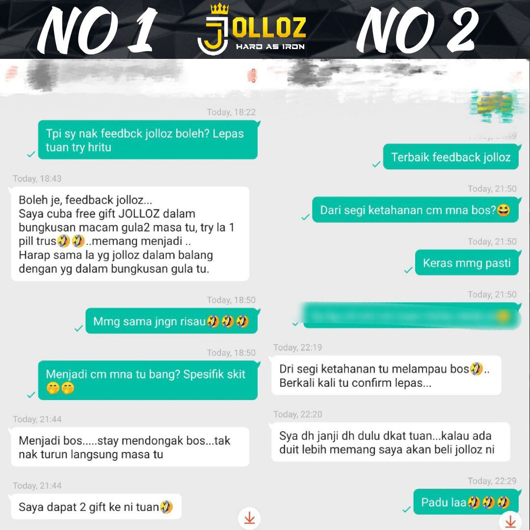 Testimoni pelanggan JOLLOZ 24