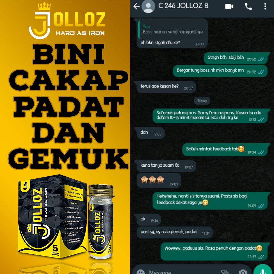 Testimoni pelanggan JOLLOZ 25