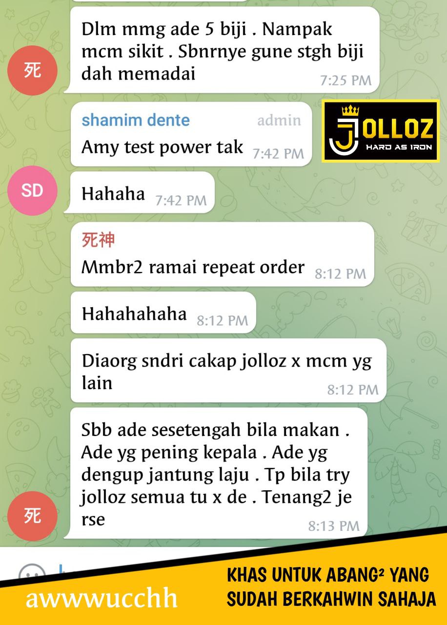 Testimoni pelanggan JOLLOZ 28