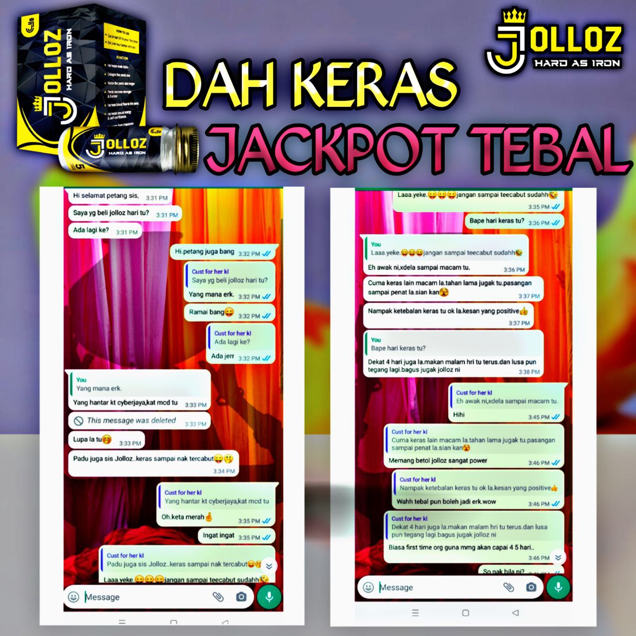 Testimoni pelanggan JOLLOZ 32