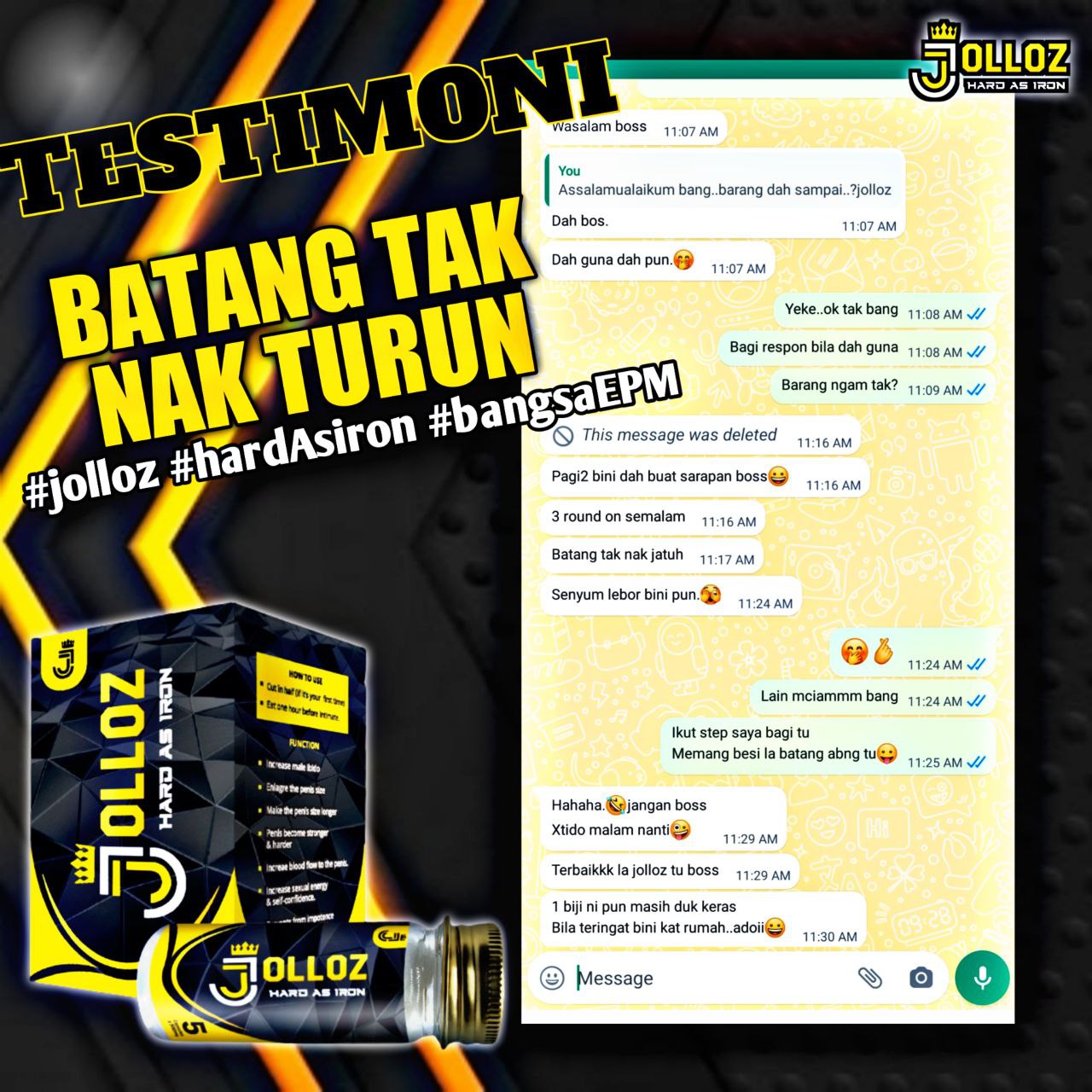 Testimoni pelanggan JOLLOZ 37