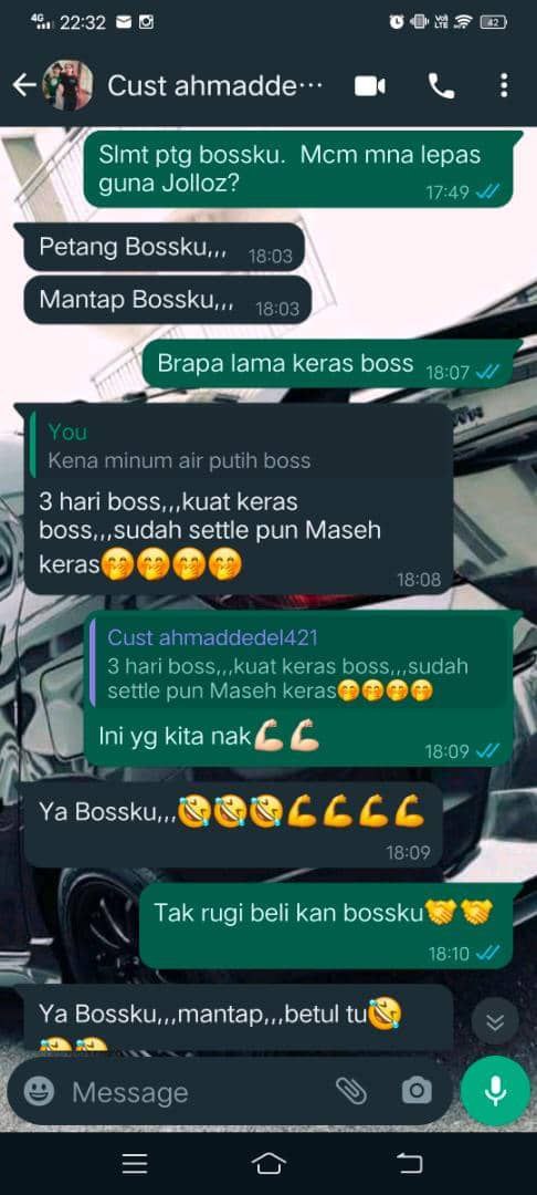 Testimoni pelanggan JOLLOZ 62