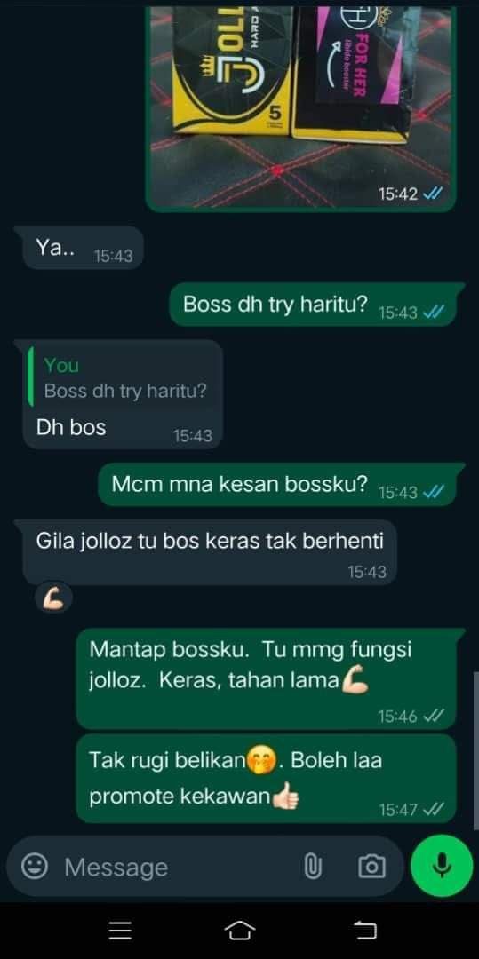 Testimoni pelanggan JOLLOZ 67